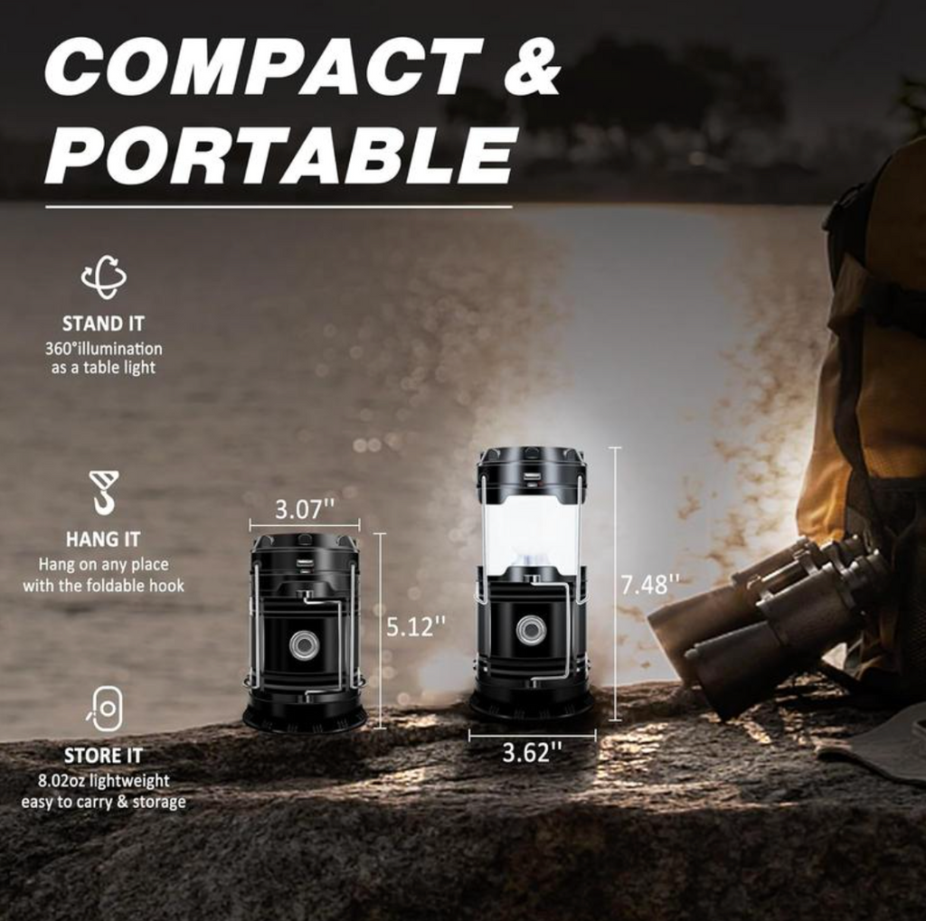 Solar Camping Lantern – Rechargeable Emergency & Outdoor Light