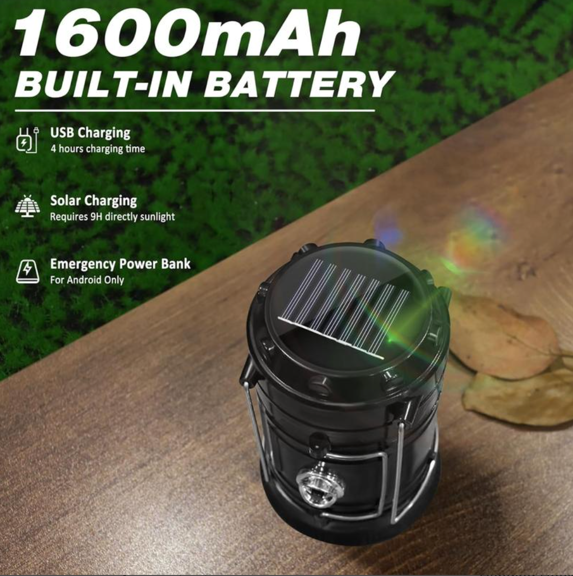 Solar Camping Lantern – Rechargeable Emergency & Outdoor Light